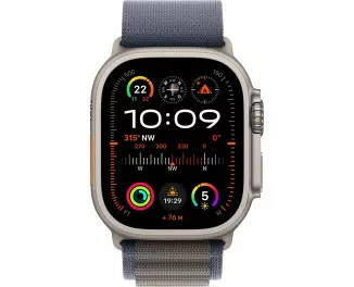 Смарт-часы Apple Watch Ultra 2 GPS + Cellular 49mm Titanium Case with Blue Alpine Loop - Large (MREQ3)