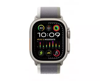 Смарт-часы Apple Watch Ultra 2 GPS + Cellular 49mm Titanium Case with Green/Gray Trail Loop - S/M (MRF33)