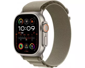 Смарт-годинник Apple Watch Ultra 2 GPS + Cellular 49mm Titanium Case with Olive Alpine Loop - Medium (MREY3/MRFJ3)