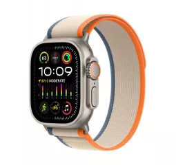 Смарт-часы Apple Watch Ultra 2 GPS + Cellular 49mm Titanium Case with Orange/Beige Trail Loop - M/L (MRF23)