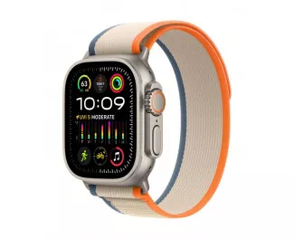 Смарт-годинник Apple Watch Ultra 2 GPS + Cellular 49mm Titanium Case with Orange/Beige Trail Loop - M/L (MRF23)
