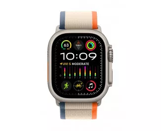 Смарт-часы Apple Watch Ultra 2 GPS + Cellular 49mm Titanium Case with Orange/Beige Trail Loop - M/L (MRF23)