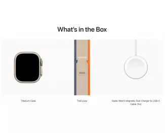 Смарт-часы Apple Watch Ultra 2 GPS + Cellular 49mm Titanium Case with Orange/Beige Trail Loop - M/L (MRF23)