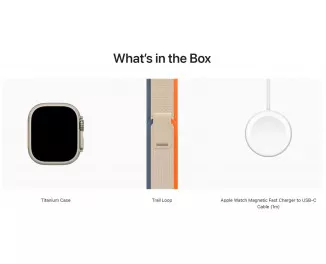 Смарт-часы Apple Watch Ultra 2 GPS + Cellular 49mm Titanium Case with Orange/Beige Trail Loop - S/M (MRF13)