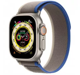 Смарт-часы Apple Watch Ultra GPS + Cellular 49mm Titanium Case with Blue/Gray Trail Loop - S/M (MNHE3/MNHL3)