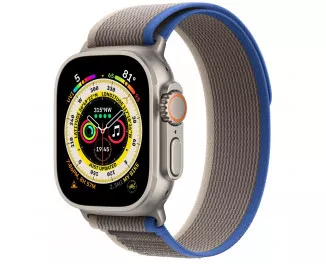 Смарт-часы Apple Watch Ultra GPS + Cellular 49mm Titanium Case with Blue/Gray Trail Loop - S/M (MNHE3/MNHL3)
