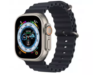 Смарт-часы Apple Watch Ultra GPS + Cellular 49mm Titanium Case with Midnight Ocean Band (MQET3/MQFK3)