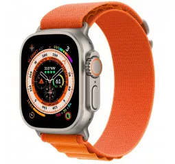 Смарт-часы Apple Watch Ultra GPS + Cellular 49mm Titanium Case with Orange Alpine Loop - Small (MNHA3/MNHH3)