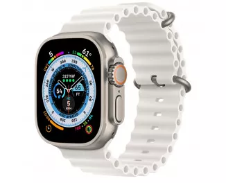 Смарт-годинник Apple Watch Ultra GPS + Cellular 49mm Titanium Case with White Ocean Band (MNH83/MNHF3)