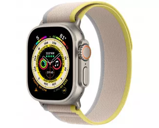 Смарт-часы Apple Watch Ultra GPS + Cellular 49mm Titanium Case with Yellow/Beige Trail Loop - M/L (MQF23/MQFU3)