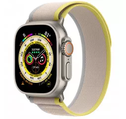 Смарт-часы Apple Watch Ultra GPS + Cellular 49mm Titanium Case with Yellow/Beige Trail Loop - S/M (MNHD3/MNHK3)
