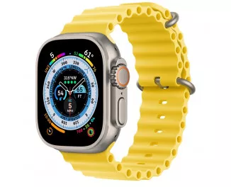 Смарт-годинник Apple Watch Ultra GPS + Cellular 49mm Titanium Case with Yellow Ocean Band (MNH93/MNHG3)