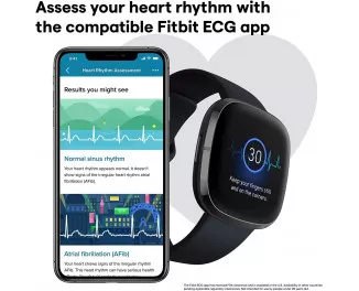 Смарт-годинник Fitbit Sense Carbon/Graphite Stainless Steel (FB512BKBK)