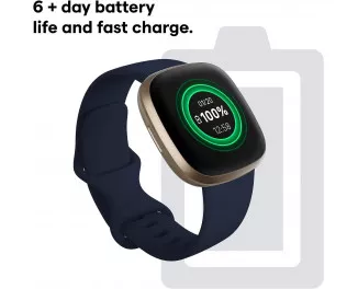 Смарт-часы Fitbit Versa 3 Midnight/Soft Gold Aluminum (FB511GLNV)