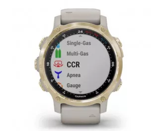 Смарт-годинник GARMIN Descent Mk2S Light Gold with Light Sand Silicone Band (010-02403-01)