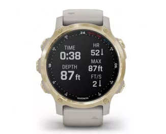 Смарт-годинник GARMIN Descent Mk2S Light Gold with Light Sand Silicone Band (010-02403-01)