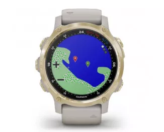 Смарт-годинник GARMIN Descent Mk2S Light Gold with Light Sand Silicone Band (010-02403-01)