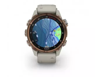 Смарт-годинник GARMIN Descent Mk3i – 43 mm Bronze PVD Titanium with French Gray Silicone Band (010-02753-13/14)