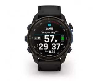 Смарт-годинник GARMIN Descent Mk3i 51mm Carbon Gray DLC Titanium with Black Silicone Band (010-02752-10/11)