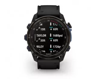 Смарт-годинник GARMIN Descent Mk3i 51mm Carbon Gray DLC Titanium with Black Silicone Band (010-02752-10/11)