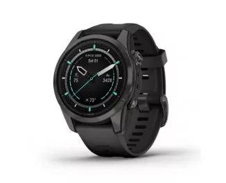Смарт-часы GARMIN Epix Pro (Gen 2) Sapphire 42mm Carbon G. DLC Ti. with Black Band (010-02802-15)