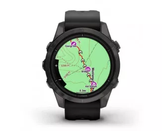 Смарт-годинник GARMIN Epix Pro (Gen 2) Sapphire 42mm Carbon G. DLC Ti. with Black Band (010-02802-15)