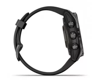 Смарт-годинник GARMIN Epix Pro (Gen 2) Sapphire 42mm Carbon G. DLC Ti. with Black Band (010-02802-15)