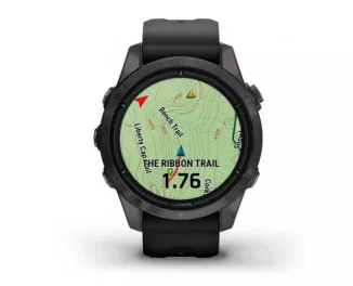 Смарт-годинник GARMIN Epix Pro (Gen 2) Sapphire 42mm Carbon G. DLC Ti. with Black Band (010-02802-15)