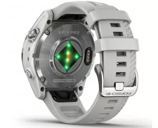 Смарт-часы GARMIN Epix Pro (Gen 2) Sapphire 42mm Porsche Design Silver w. Whitestone Band (010-02802-50)