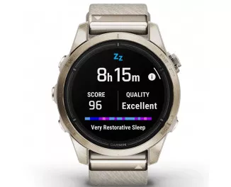 Смарт-часы GARMIN Epix Pro (Gen 2) Sapphire 42mm Soft Gold w. Cream H. Nylon Band (010-02802-20)