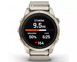 Смарт-часы GARMIN Epix Pro (Gen 2) Sapphire 42mm Soft Gold w. Cream H. Nylon Band (010-02802-20)