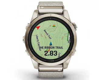 Смарт-часы GARMIN Epix Pro (Gen 2) Sapphire 42mm Soft Gold w. Cream H. Nylon Band (010-02802-20)
