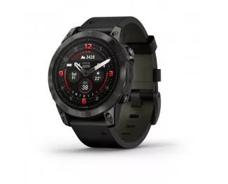 Смарт-часы GARMIN Epix Pro (Gen 2) Sapphire 47mm Carbon G. DLC Tit. with B. Leather Band (010-02803-30)