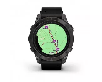 Смарт-часы GARMIN Epix Pro (Gen 2) Sapphire 47mm Carbon G. DLC Tit. with B. Leather Band (010-02803-30)
