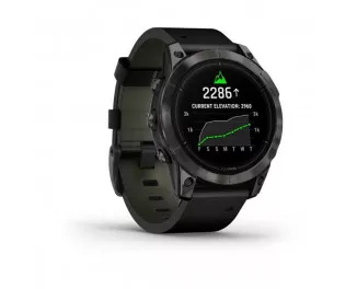 Смарт-часы GARMIN Epix Pro (Gen 2) Sapphire 47mm Carbon G. DLC Tit. with B. Leather Band (010-02803-30)