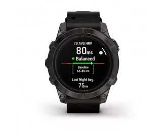 Смарт-часы GARMIN Epix Pro (Gen 2) Sapphire 47mm Carbon G. DLC Tit. with B. Leather Band (010-02803-30)