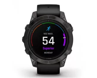 Смарт-часы GARMIN Epix Pro (Gen 2) Sapphire 47mm Carbon G. DLC Tit. with Black Band (010-02803-10/11)