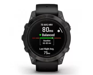 Смарт-часы GARMIN Epix Pro (Gen 2) Sapphire 47mm Carbon G. DLC Tit. with Black Band (010-02803-10/11)