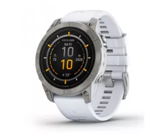 Смарт-часы GARMIN Epix Pro (Gen 2) Sapphire 47mm Titanium w. Whitestone Band (010-02803-20/21)