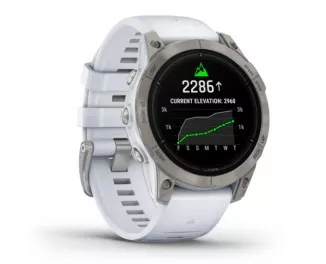 Смарт-часы GARMIN Epix Pro (Gen 2) Sapphire 47mm Titanium w. Whitestone Band (010-02803-20/21)