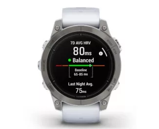 Смарт-часы GARMIN Epix Pro (Gen 2) Sapphire 47mm Titanium w. Whitestone Band (010-02803-20/21)