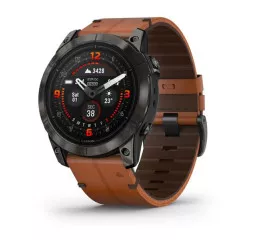 Смарт-годинник GARMIN Epix Pro (Gen 2) Sapphire 51mm Carbon Grey DLC Titanium with Chestnut Leather Band (010-02804-30/31)