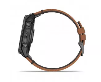 Смарт-часы GARMIN Epix Pro (Gen 2) Sapphire 51mm Carbon Grey DLC Titanium with Chestnut Leather Band (010-02804-30/31)