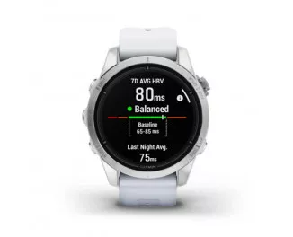 Смарт-часы GARMIN Epix Pro (Gen 2) Standard Edition | 42 mm Silver with Whitestone Band (010-02802-01)
