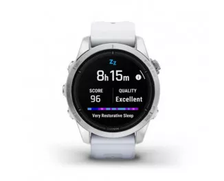 Смарт-часы GARMIN Epix Pro (Gen 2) Standard Edition | 42 mm Silver with Whitestone Band (010-02802-01)