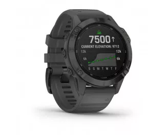 Смарт-часы GARMIN Fenix 6 Pro Solar Black with Gray Band (010-02410-10)