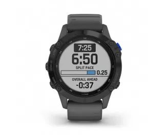 Смарт-часы GARMIN Fenix 6 Pro Solar Black with Gray Band (010-02410-10)