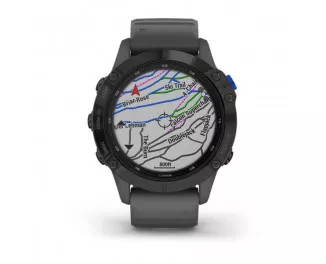 Смарт-часы GARMIN Fenix 6 Pro Solar Black with Gray Band (010-02410-10)