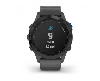 Смарт-часы GARMIN Fenix 6 Pro Solar Black with Gray Band (010-02410-10)
