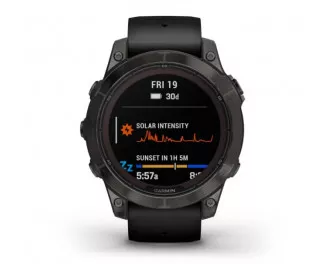 Смарт-часы GARMIN Fenix 7 Pro Sapphire Solar Carbon G. DLC Tit. with Black Band (010-02777-10/11)